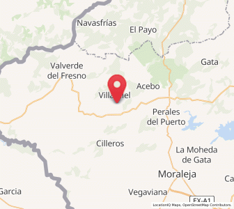 Map of Trevejo, Extremadura