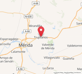 Map of Trujillanos, Extremadura
