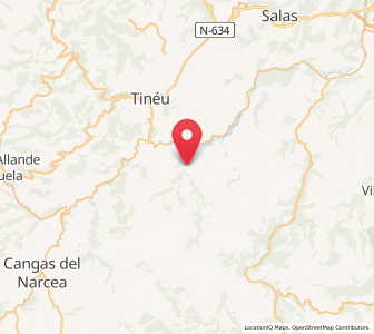 Map of Tuña, Asturias