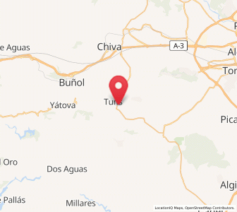 Map of Turís, Valencia