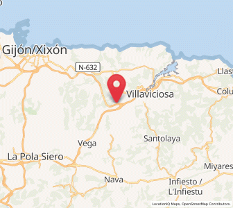 Map of Turueño, Asturias