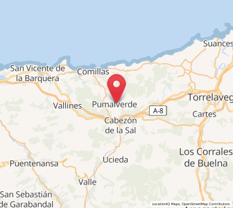 Map of Udias, Cantabria