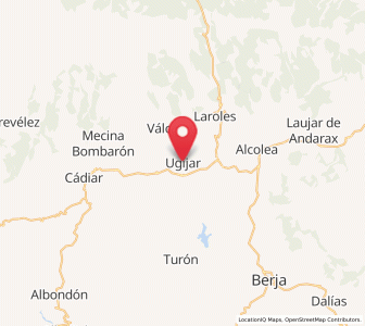 Map of Ugíjar, Andalusia