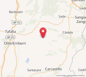 Map of Ujué, Navarre