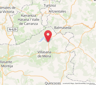 Map of Ungo, Castille and León