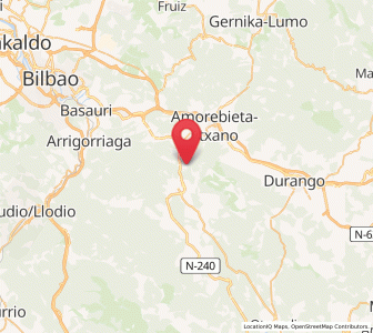 Map of Urkizu, Basque Country