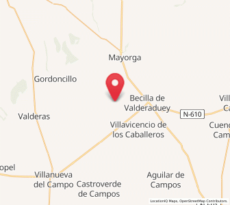 Map of Urones de Castroponce, Castille and León