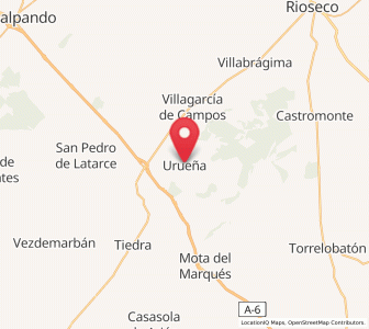 Map of Urueña, Castille and León