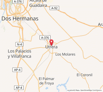Map of Utrera, Andalusia