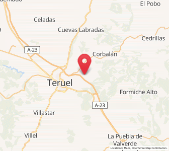 Map of Valdecebro, Aragon