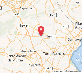 Map of Valderas, Murcia