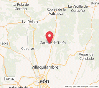 Map of Valderilla de Torío, Castille and León