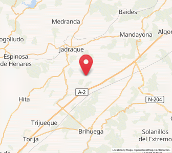 Map of Valfermoso de las Monjas, Castille-La Mancha