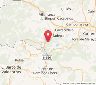 Map of Valiña, Castille and León