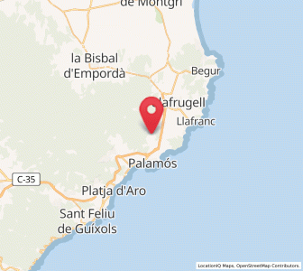 Map of Vall-Llobrega, Catalonia