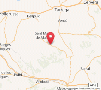 Map of Vallbona de les Monges, Catalonia
