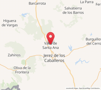 Map of Valle de Santa Ana, Extremadura