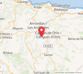 Map of Vallovil, Asturias
