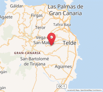 Map of Valsequillo de Gran Canaria, Canary Islands