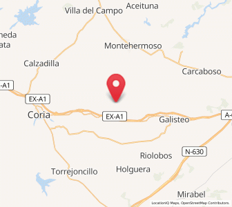 Map of Valtajos, Extremadura