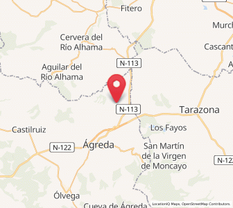 Map of Valverde, Castille and León