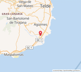 Map of Vecindario, Canary Islands