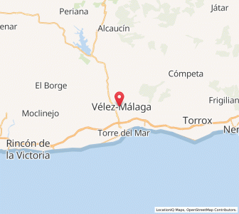 Map of Vélez-Málaga, Andalusia