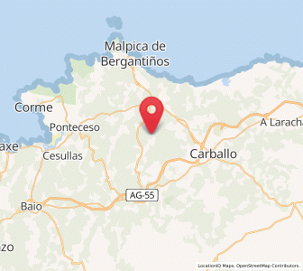 Map of Verdes, Galicia