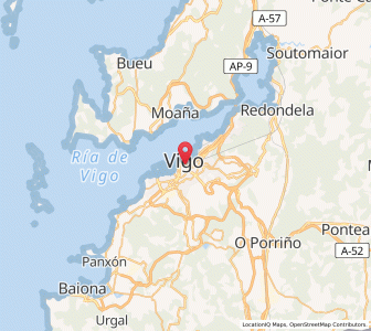 Map of Vigo, Galicia