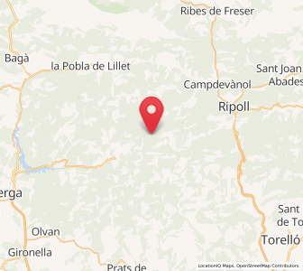 Map of Viladonja, Catalonia