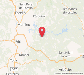Map of Vilanova de Sau, Catalonia