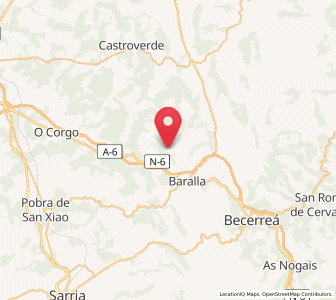 Map of Villachambre, Galicia