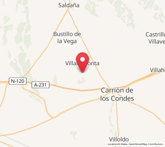 Map of Villacuende, Castille and León