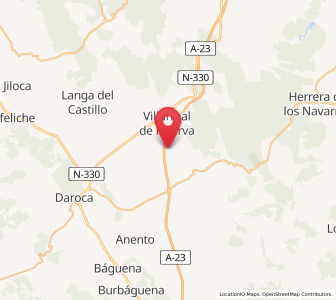 Map of Villadoz, Aragon