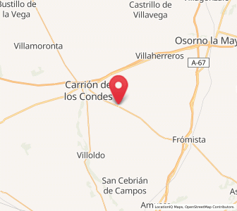 Map of Villalcázar de Sirga, Castille and León