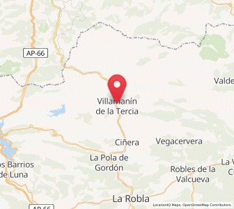 Map of Villamanín, Castille and León