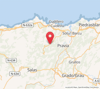 Map of Villameján, Asturias