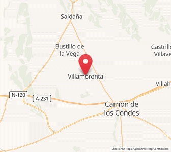 Map of Villamoronta, Castille and León