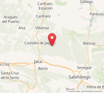 Map of Villanovilla, Aragon