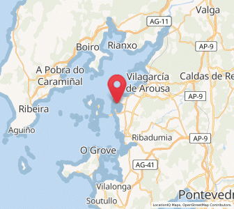 Map of Villanueva de Arosa, Galicia