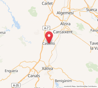 Map of Villanueva de Castellón, Valencia