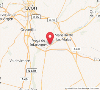 Map of Villanueva de las Manzanas, Castille and León