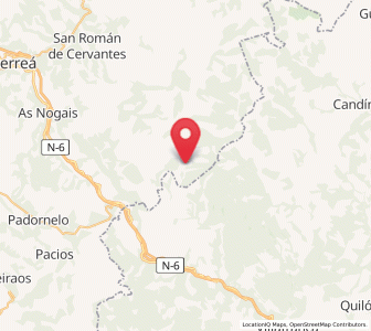 Map of Villanueva de Pedregal, Galicia