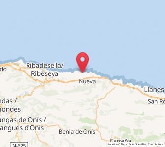 Map of Villanueva de Pria, Asturias
