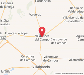 Map of Villanueva del Campo, Castille and León