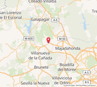 Map of Villanueva del Pardillo, Madrid