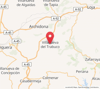 Map of Villanueva del Trabuco, Andalusia