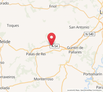 Map of Villar de Donas, Galicia