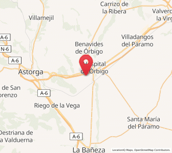 Map of Villarejo de Órbigo, Castille and León