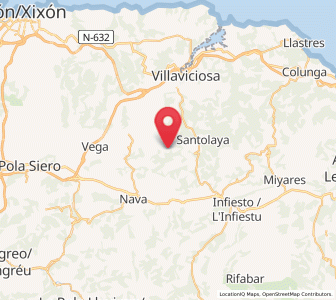 Map of Villares, Asturias
